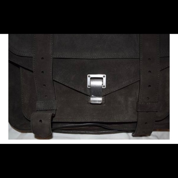 Proenza Schouler Pepe Grey suede PS1 medium shoulder bag. - Picture 3 of 7